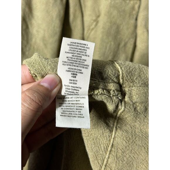 NWT Free People Rainz Duster Coat Long Button Up Marsh Gree Size XS MSRP $198 - Picture 5 of 11